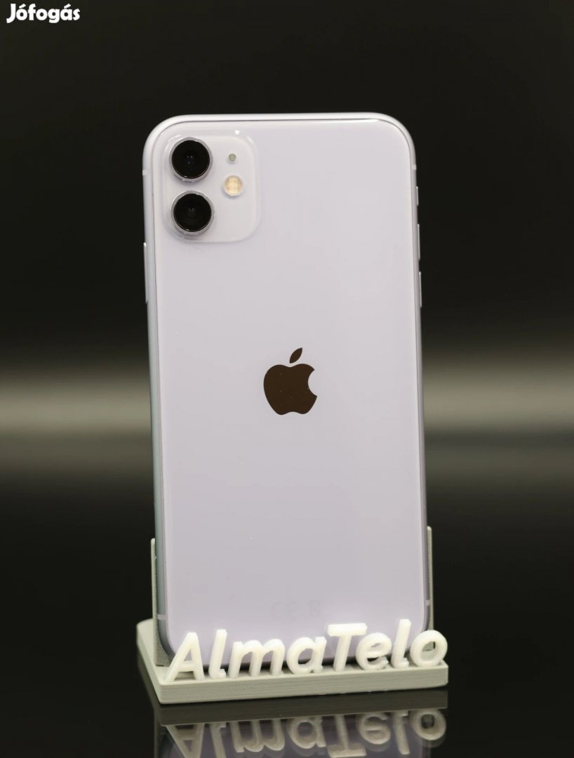 Eladó iPhone 11 64 GB Purple 100% Aksi - 12 HÓ GARANCIA