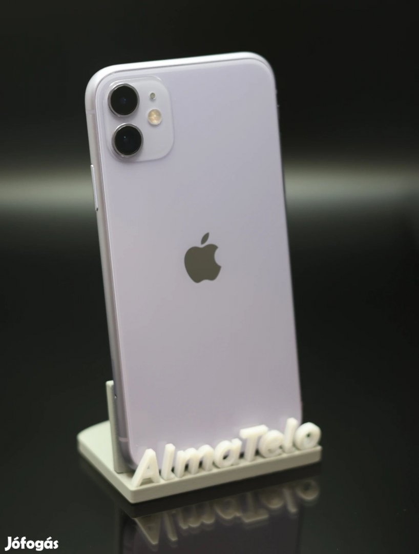 Eladó iPhone 11 64 GB Purple 100% Aksi - 12 HÓ GARANCIA