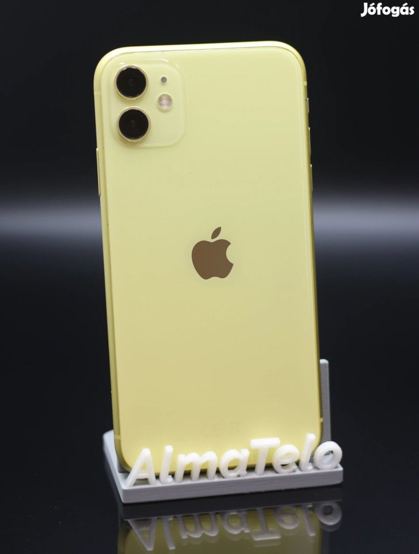 Eladó iPhone 11 64 GB Yellow 100% Aksi - 12 HÓ GARANCIA
