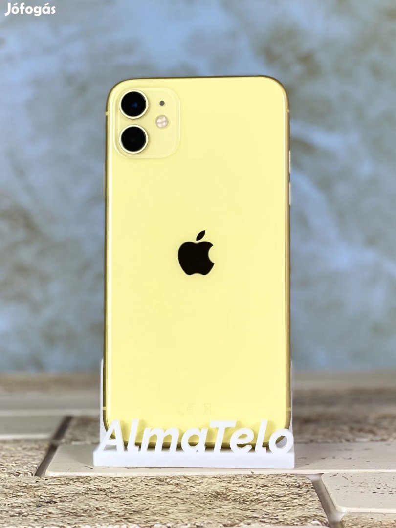 Eladó iPhone 11 64 GB Yellow 100% Aksi - 12 HÓ GARANCIA