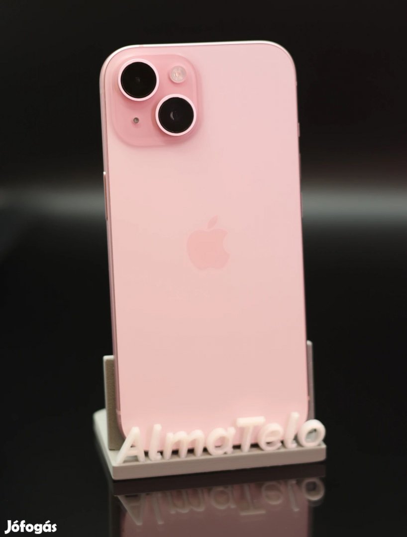 Eladó iPhone 15 128 GB Pink 100% Aksi - 12 HÓ GARANCIA
