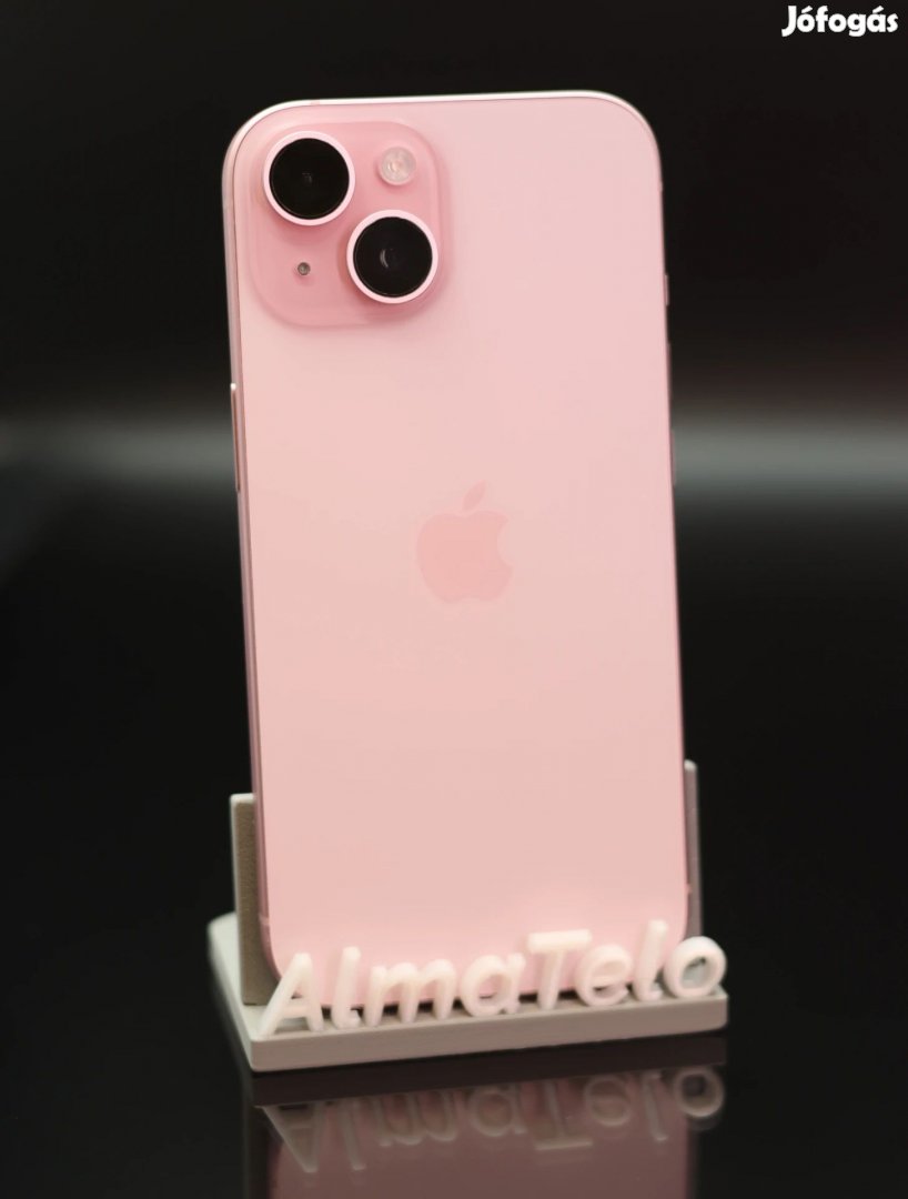 Eladó iPhone 15 128 GB Pink 100% Aksi - 12 HÓ GARANCIA