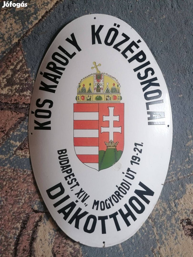 Eladó intézményi zománctábla gyűjteménybe ajánlom!