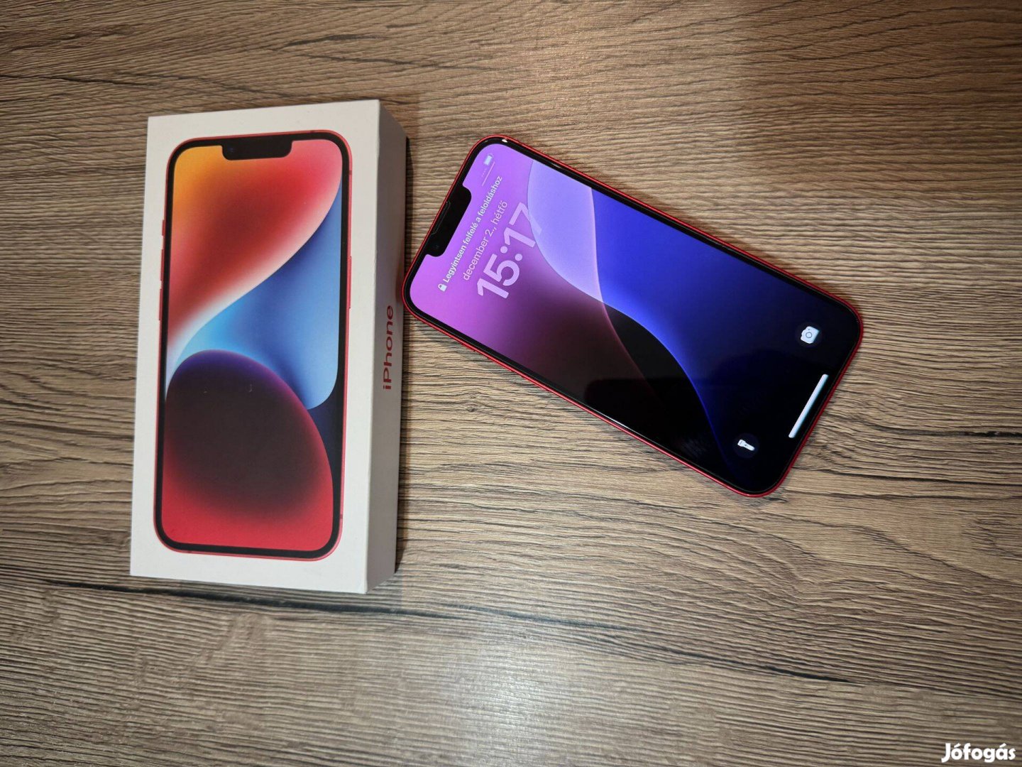 Eladó iphone 14 128 GB RED, 93% akku, gyárifüggetlen