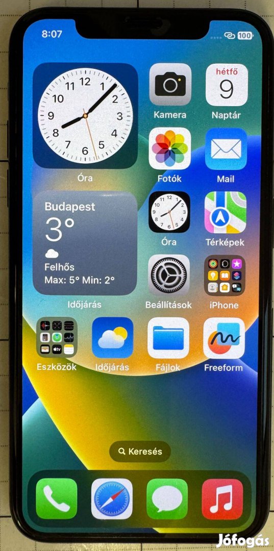 Eladó iphone X 64GB kártyafüggetlen telefon