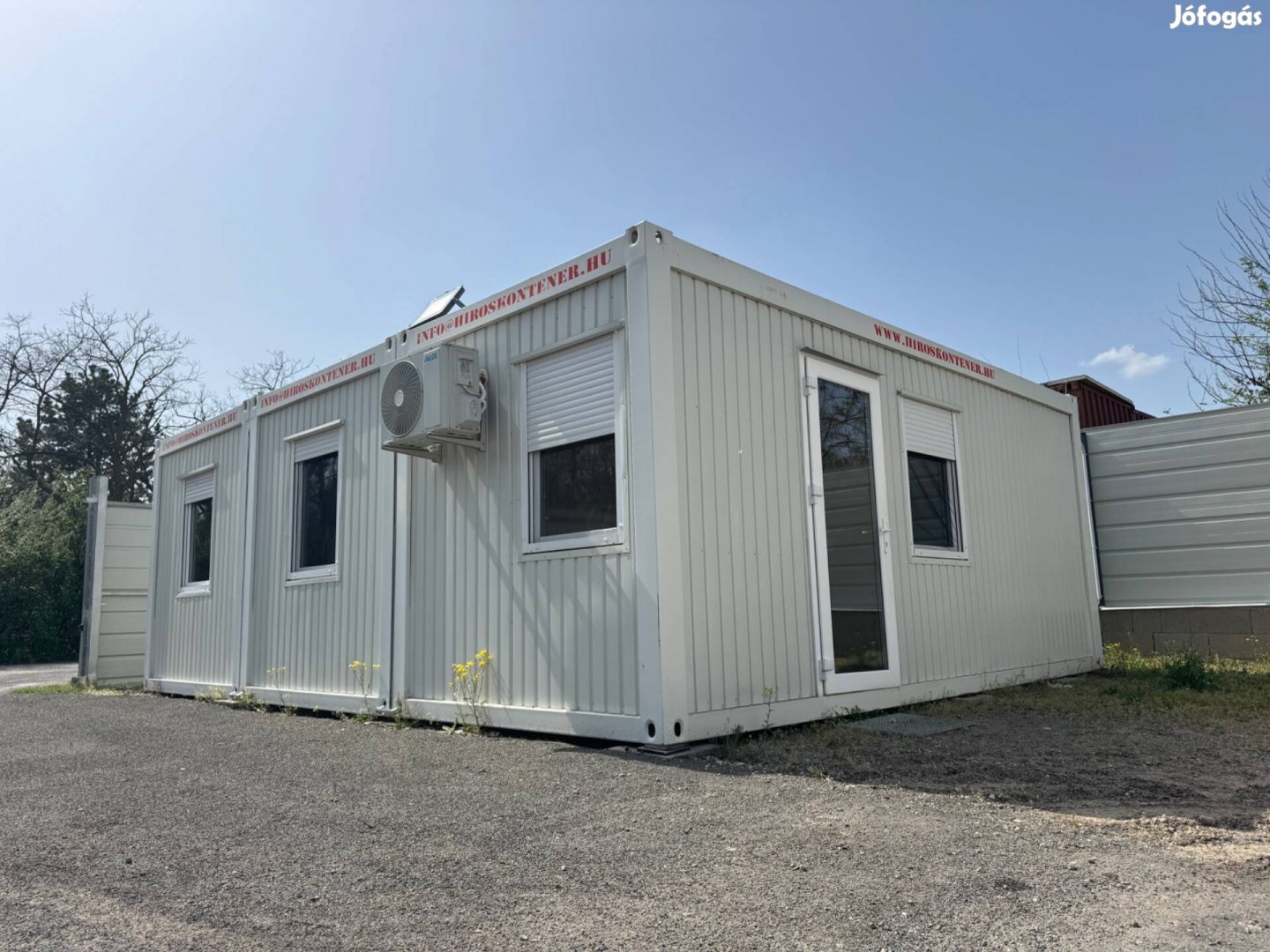 Eladó irodakonténer lakókonténer iroda konténer 45m2 wc azonnal