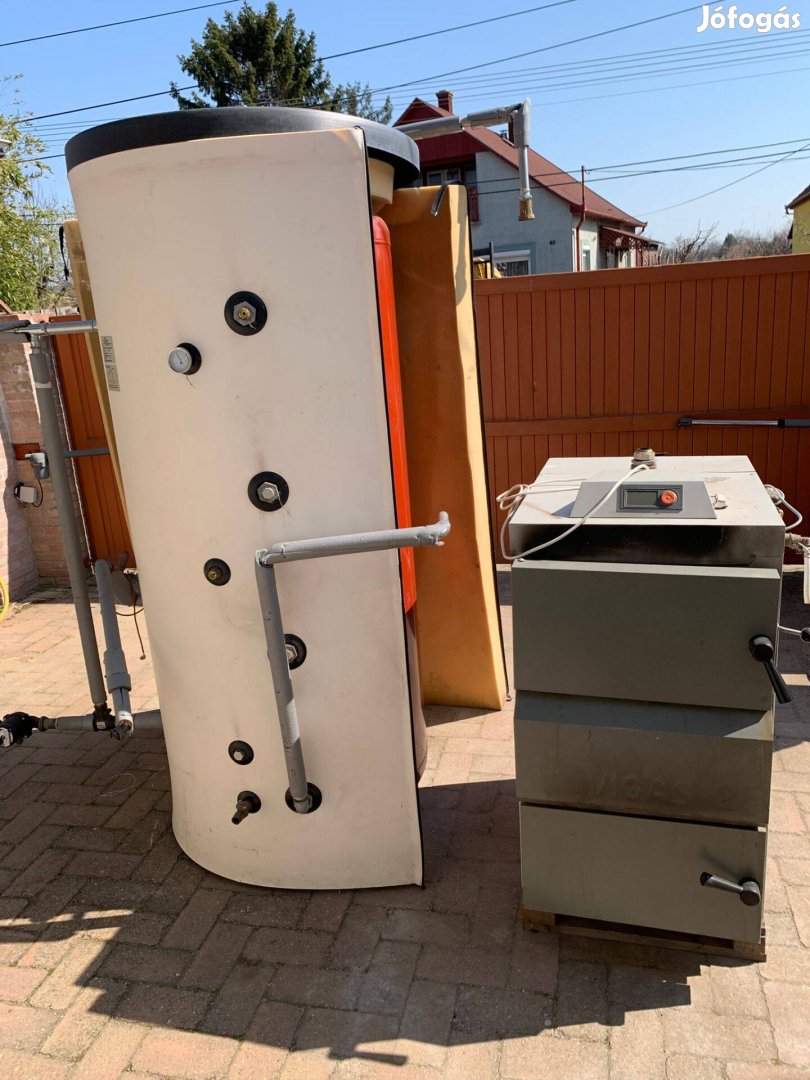 Eladó kazán puffer tartállyal