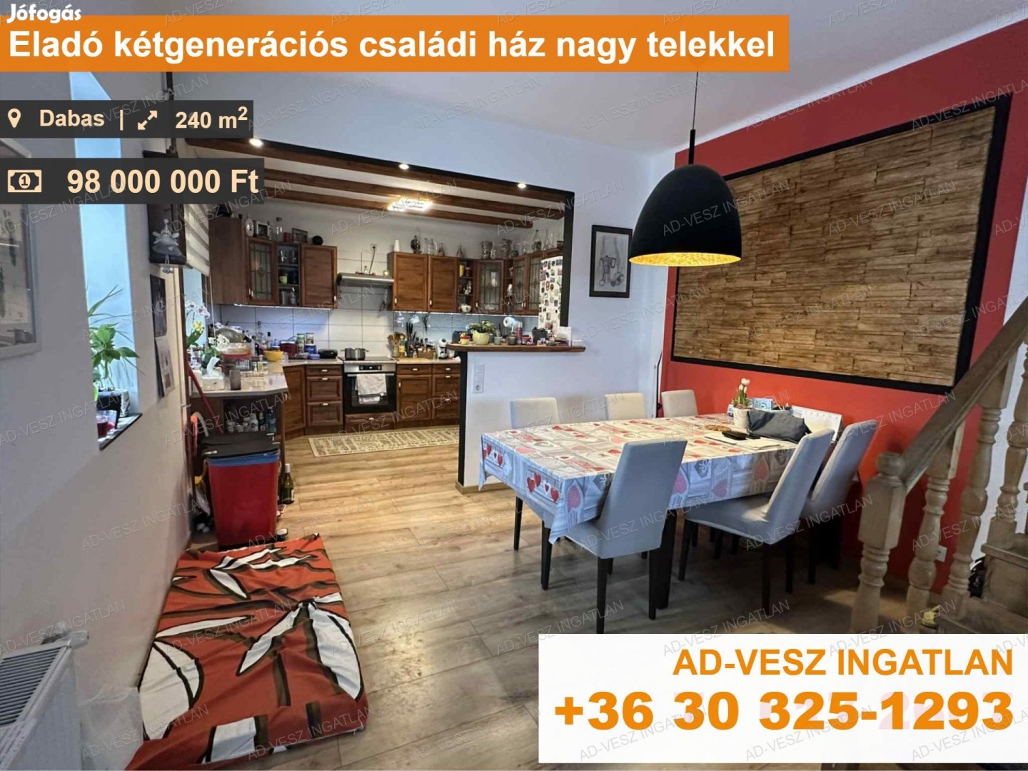 Eladó kétgenerációs családi ház nagy telekkel, csendes