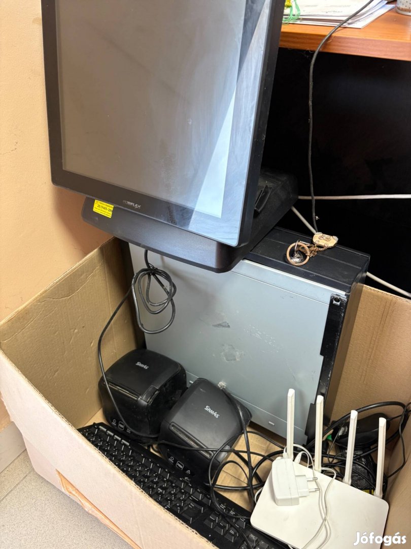 Eladó komplett éttermi POS rendszer érintőképernyős monitorral, blok