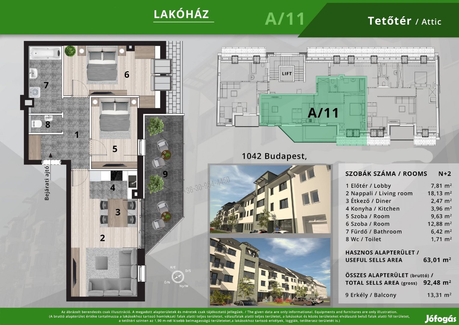 Eladó lakás, Budapest, 4. kerület  Újpest, 92640000 Ft, 63 nm 791_keu