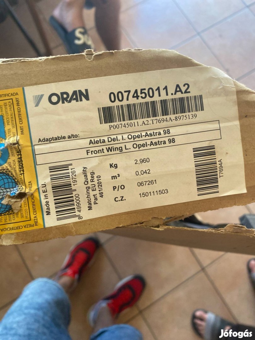 Elado magyarkeszin opel g astra baloldali sárvédő vadonat uj ára 23000