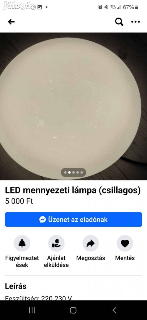 Eladó mennyezeti lámpa