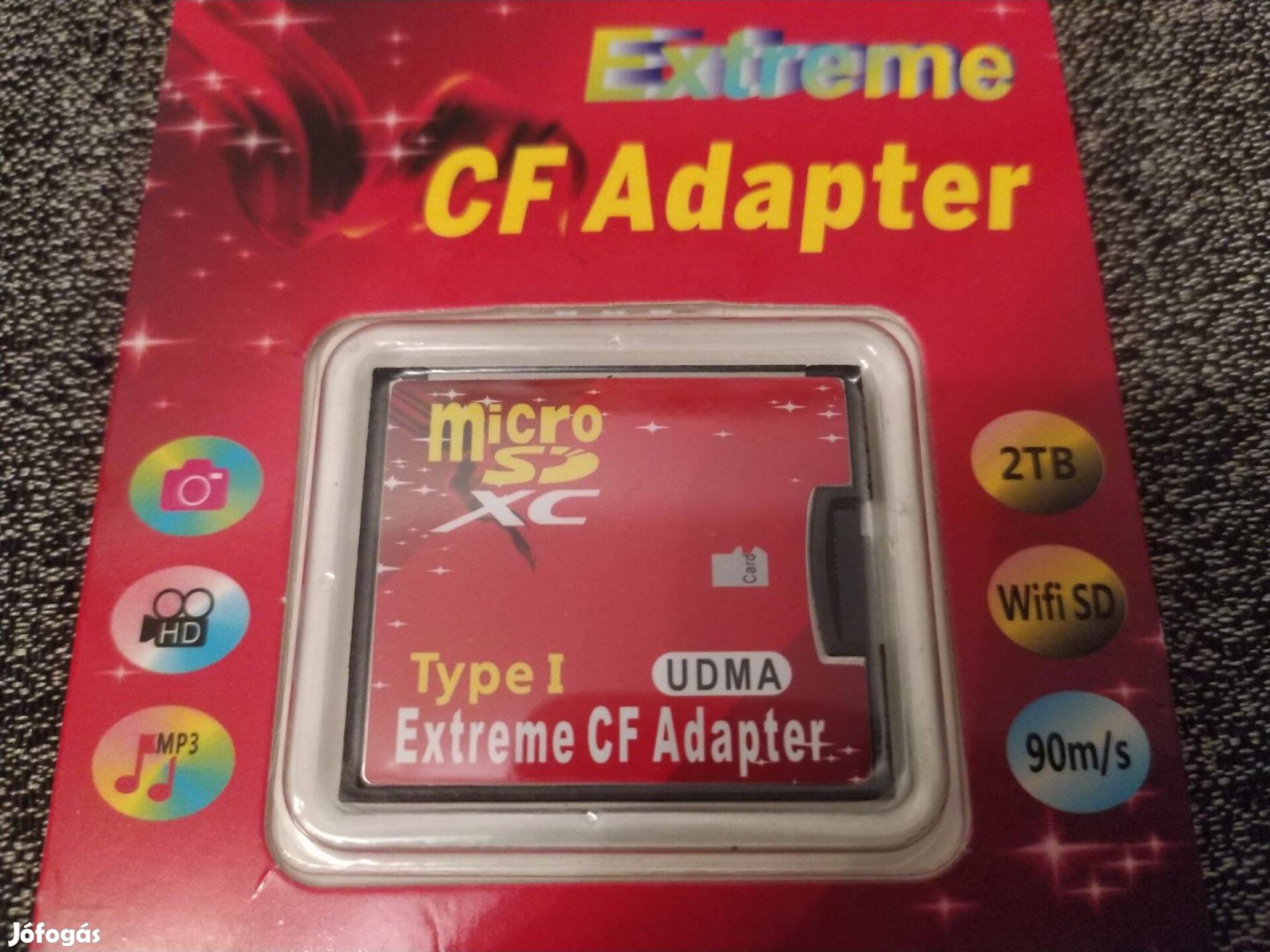 Eladó microsd compact flash adapter régebbi fényképezőkhöz, kamerákhoz