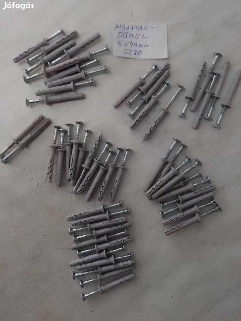 Eladó műanyag dűbelek 5-6mm különböző méretben Zalaegerszegen