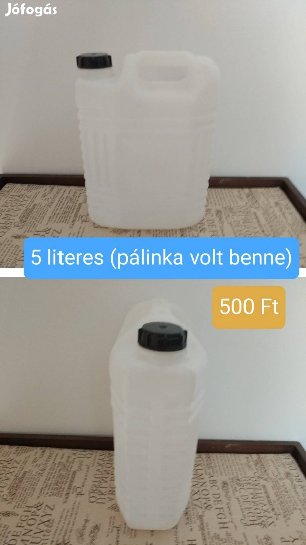 Eladó műanyag kannák 4 db