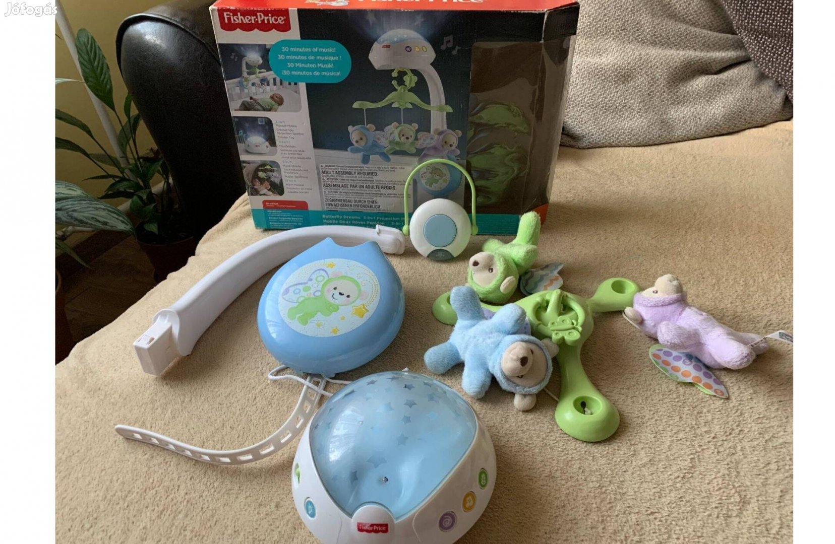 Eladó projektoros, altatódalos kiságyforgó Fisher Price