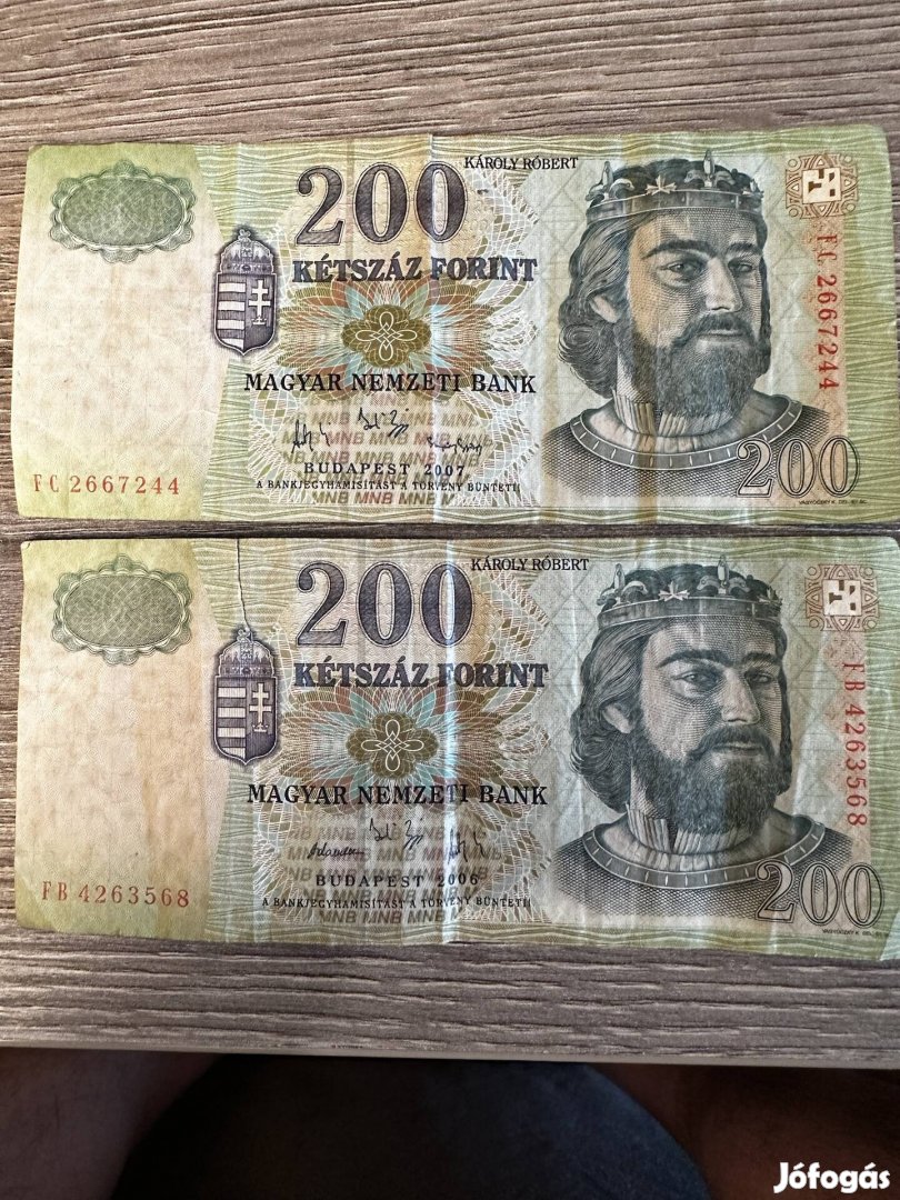 Eladó régi 200 forintos bankjegy
