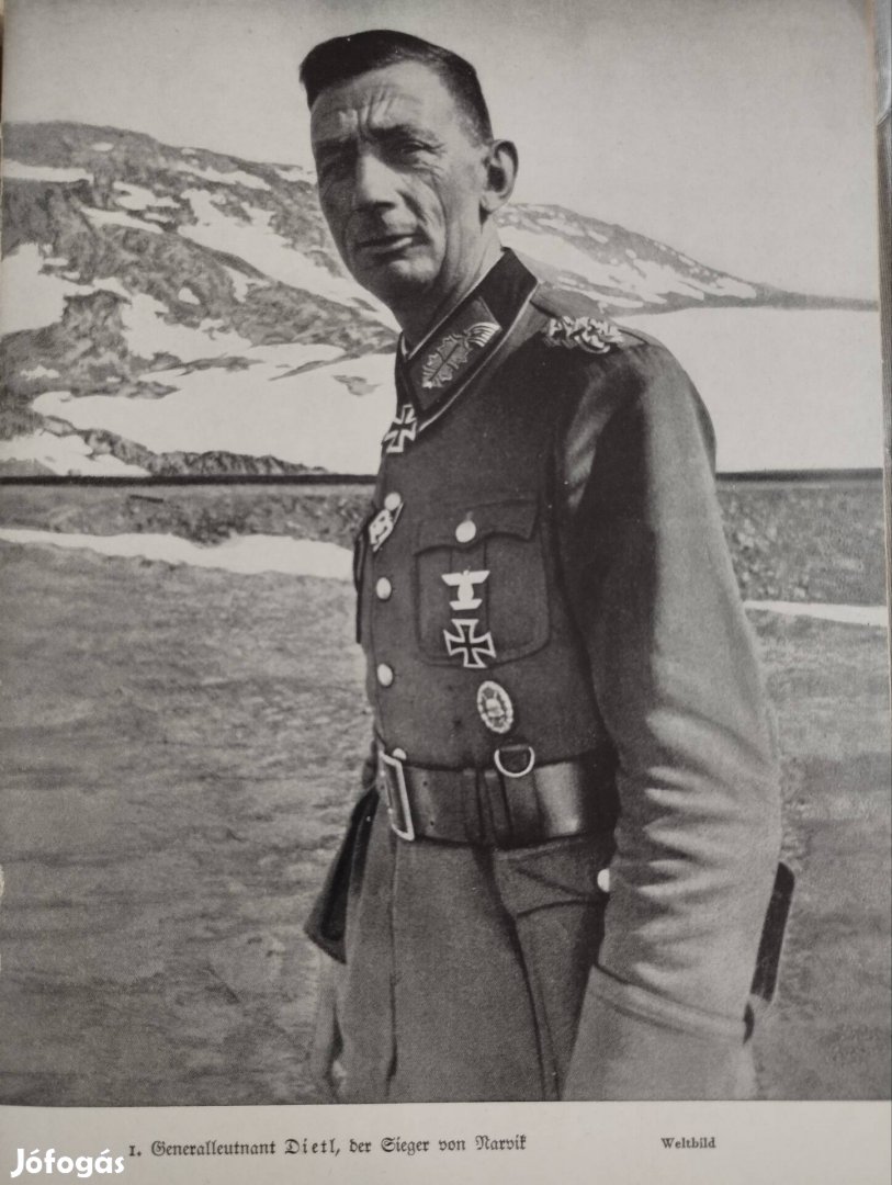 Eladó regi nemet (1942) Narvik c. katonai könyv 