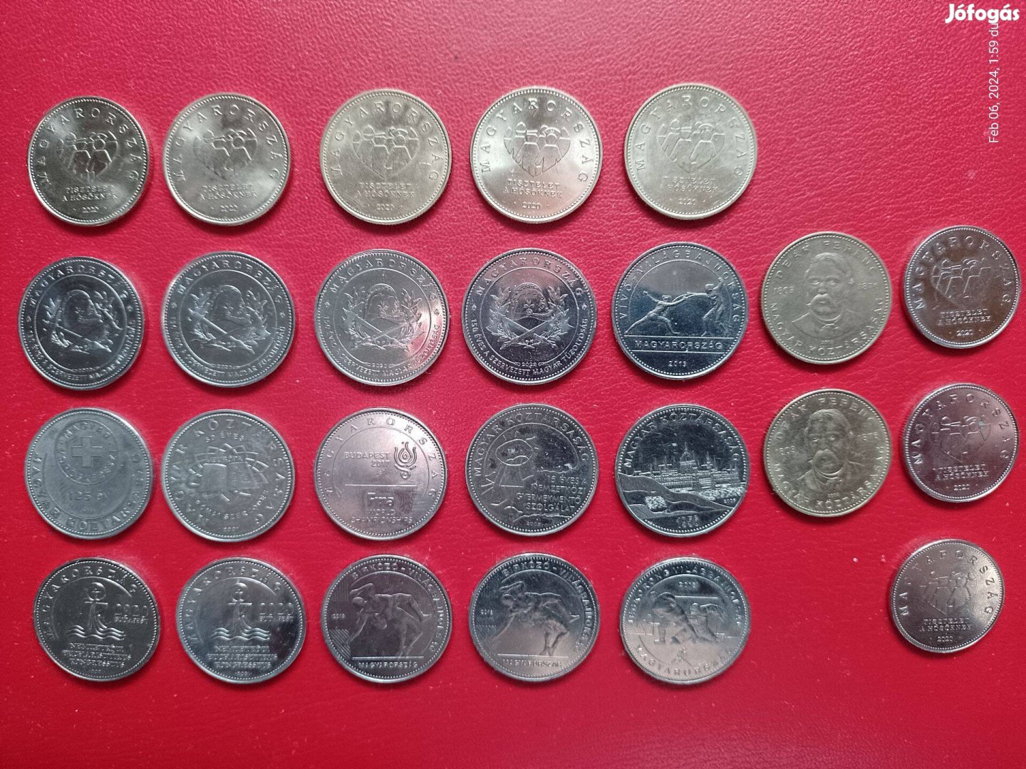 Eladó ritka forgalmi forint érmék 50 forint 20 forint 10ft 25 darab!!