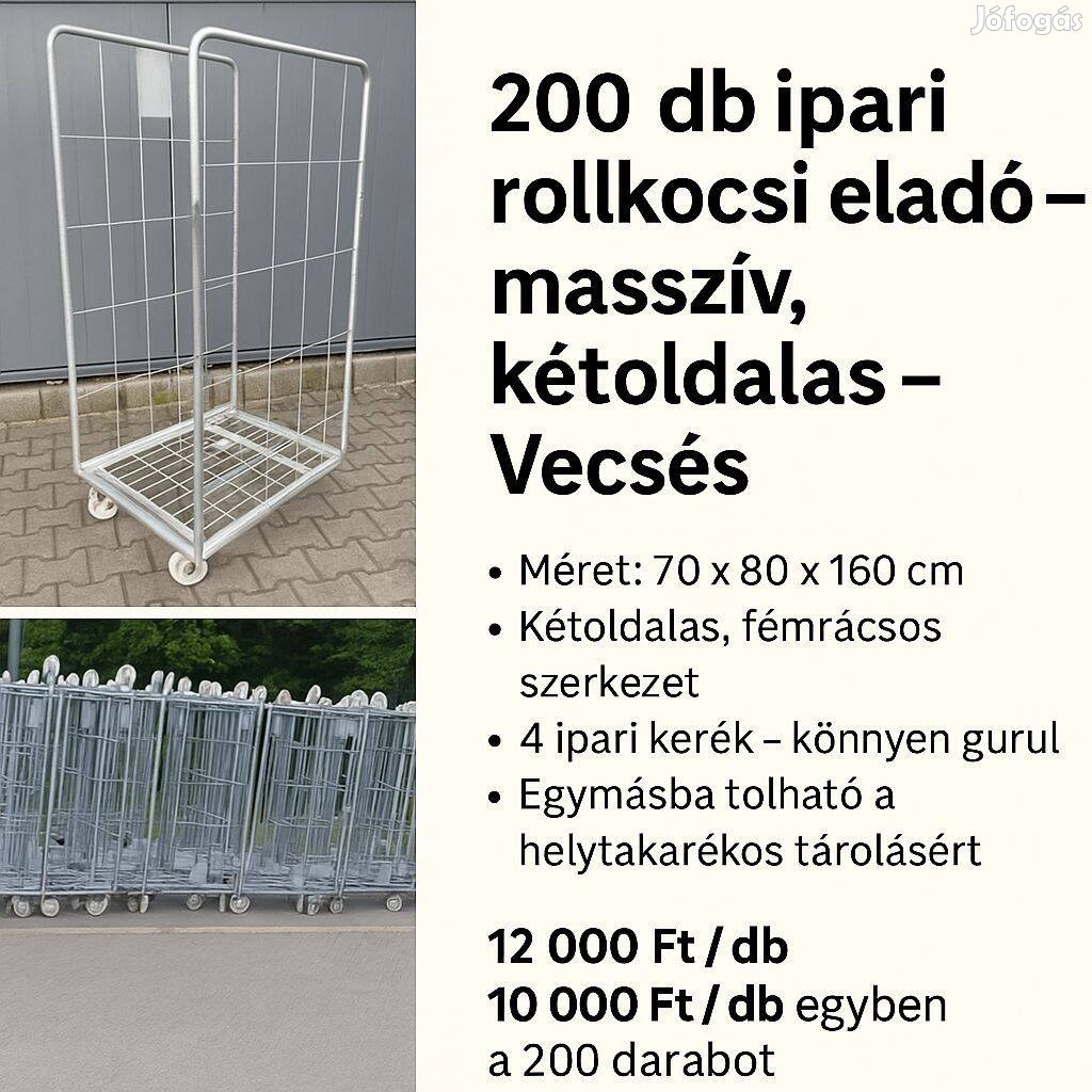 Elado rollikocsi rolkocsi rolli kocsi áruszállító