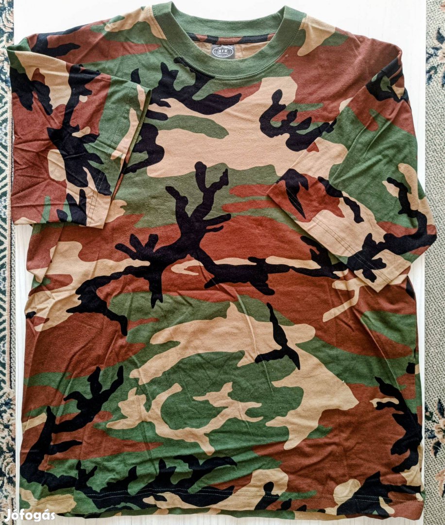 Eladó terepszínű camouflage póló - XL