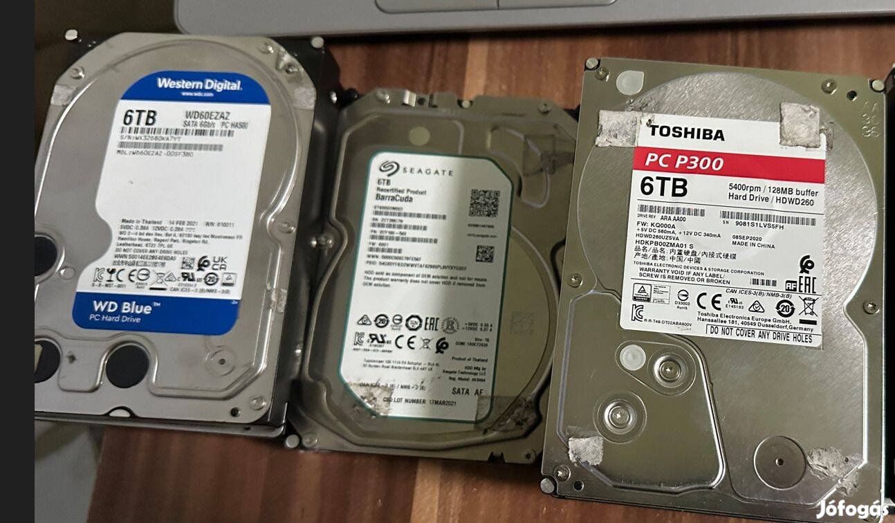 Eladó több db belső 3.5 HDD,6 TB