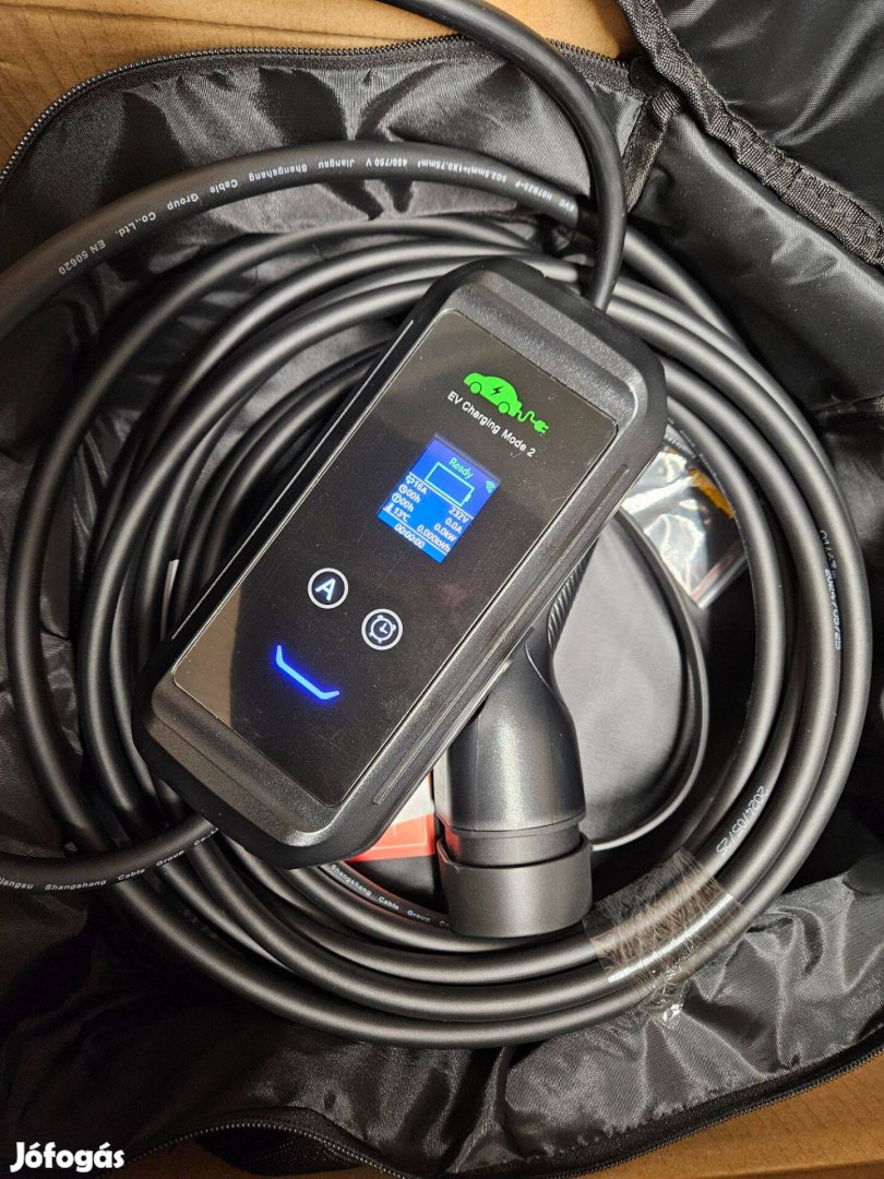 Eladó új 10m Wi-Fi EV töltő Type 2 1 fázis (3, 6kw) 6-16A EU dugó