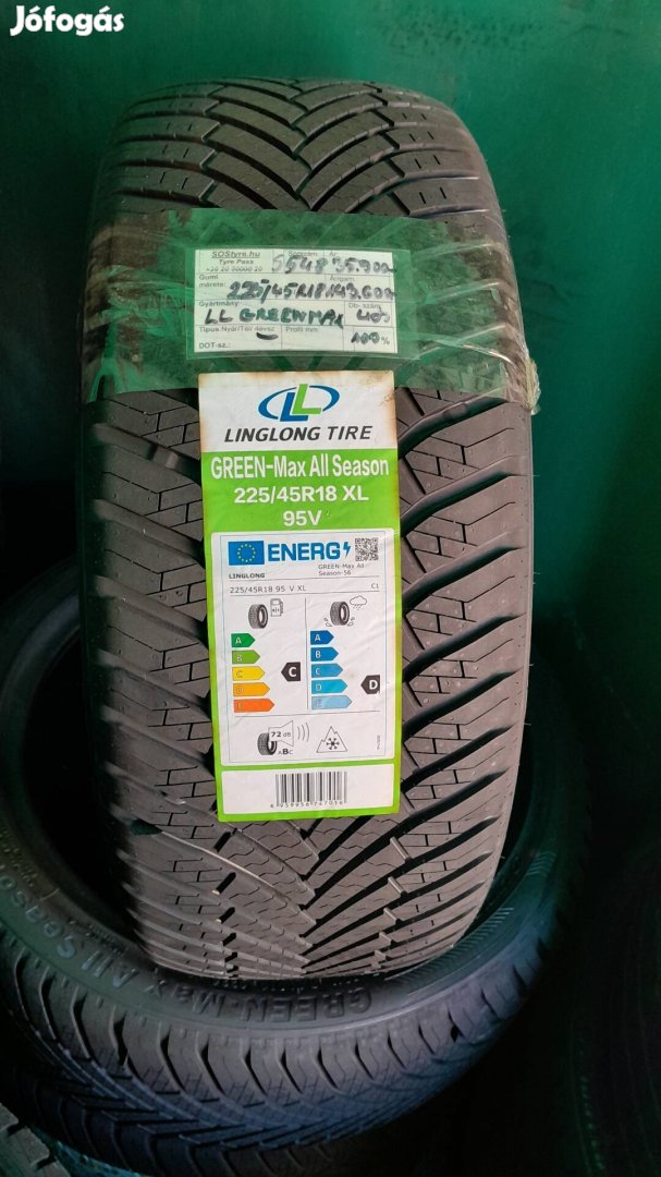 Eladó új 225/45R18 négyévszakos gumiabroncsok 