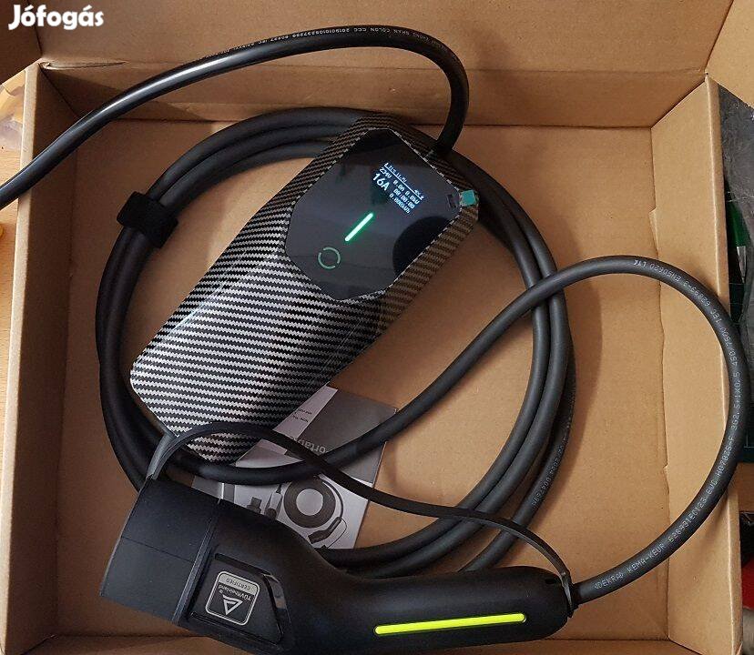 Eladó új 4m EVSE EV töltő Type 2 1 fázis (3, 6kw) 6-16A EU dugó