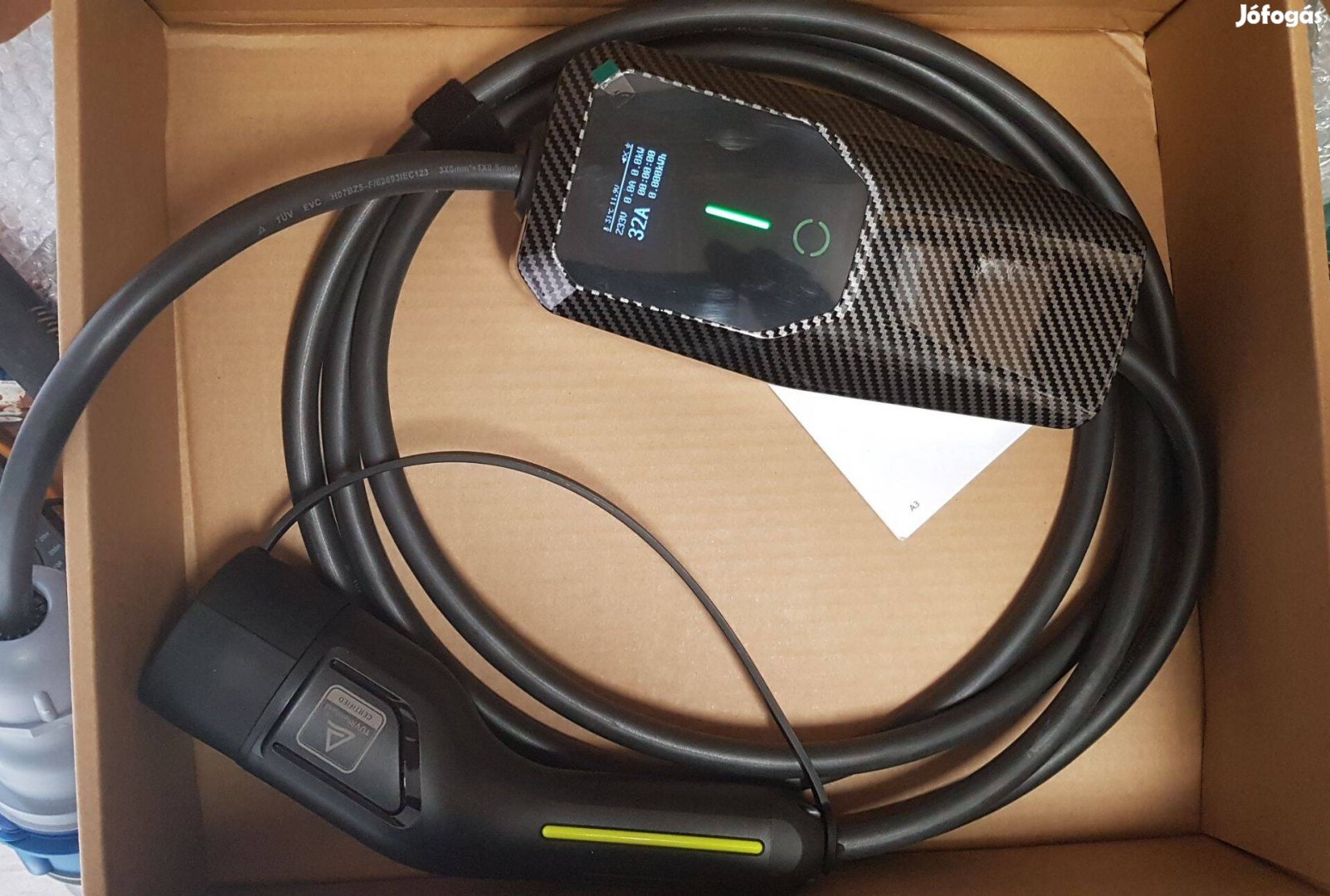Eladó új 4m EVSE EV töltő Type 2 1 fázis (7,2kw) 6-32A elektromos járm