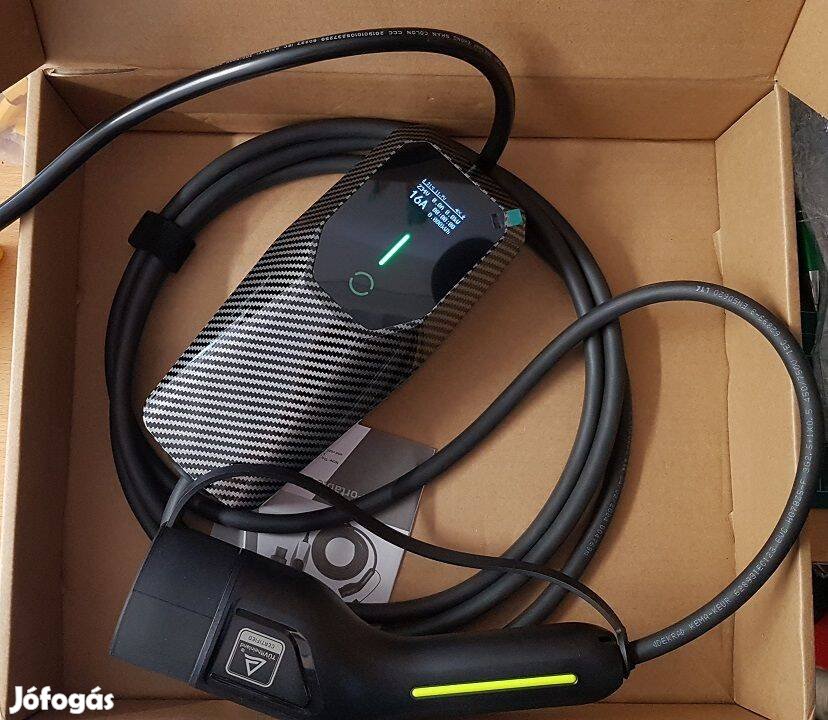 Eladó új 5m EVSE EV töltő Type 2 1 fázis (3, 6kw) 6-16A EU dugó