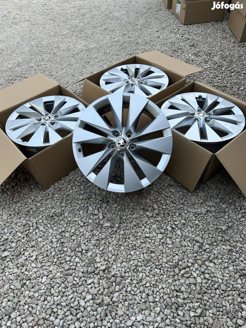 Eladó új 5x112 r19 gyári Skoda "Proteus" alufelni szett!