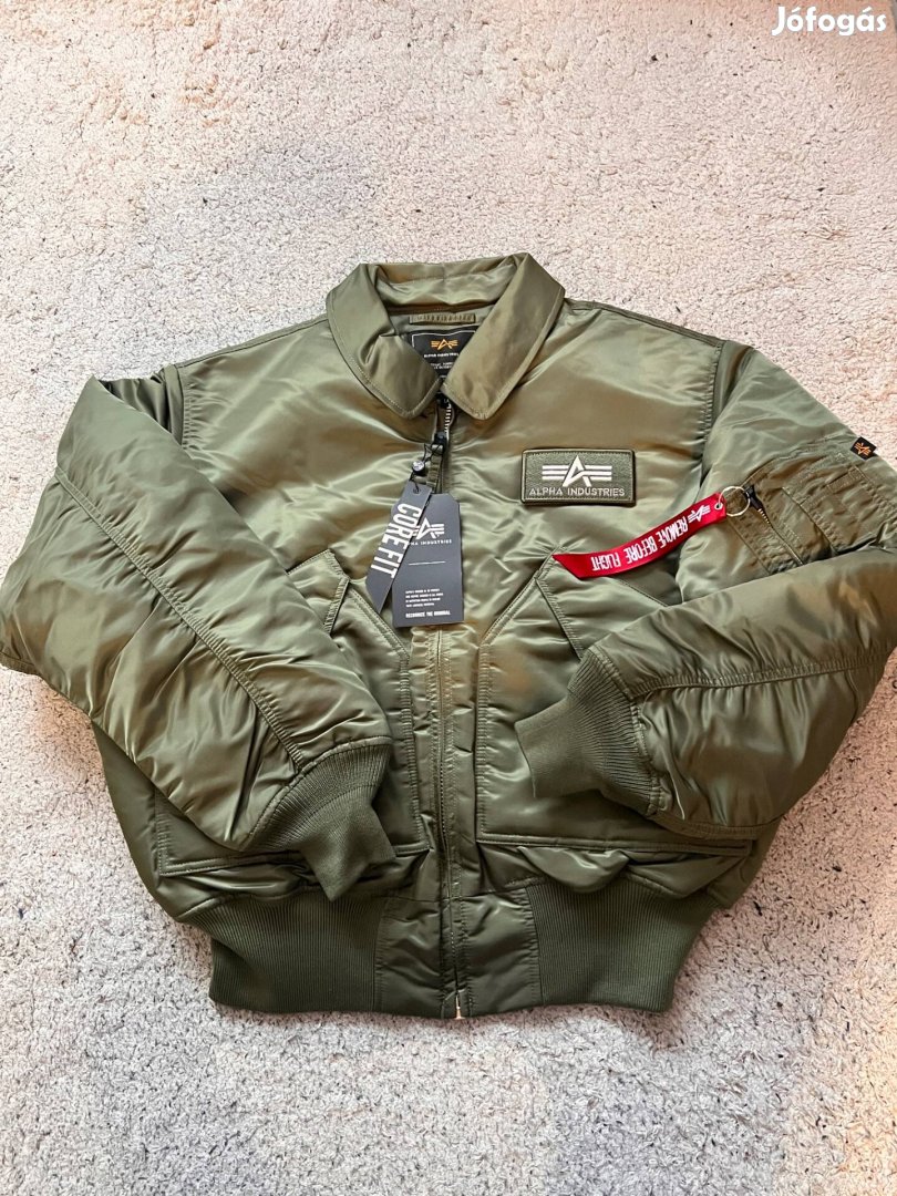 Eladó új,Alpha industries CWU45 olíva zöld bomber.XL-es