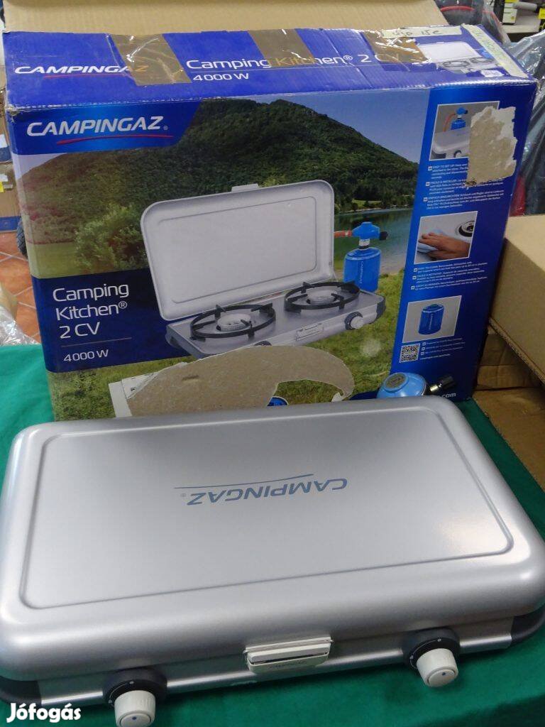 Eladó új Campingaz 2 CV 4000W hordozható kemping gáztűzhely