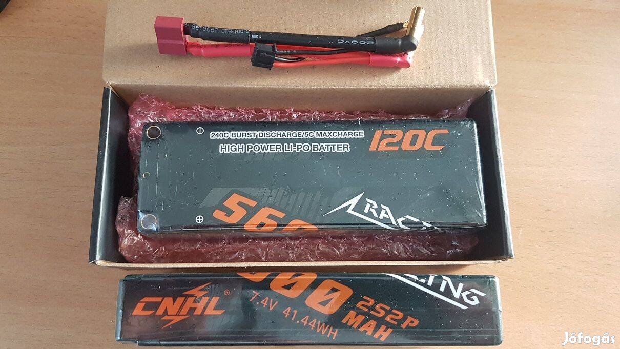Eladó új Cnhl Racing Series 5600mAh 7.4V 2S 120C Hard CASE Lipo Batter