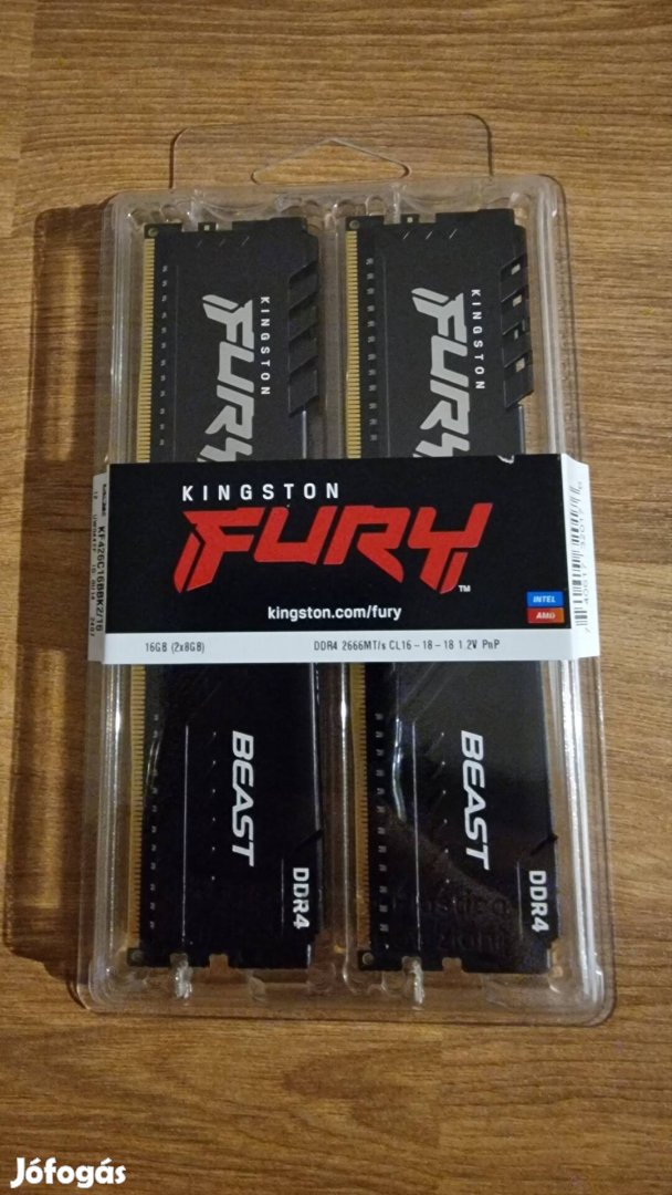Eladó új Kingston DDR4 2x8MB memória
