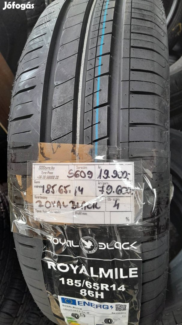 Eladó új Royal Black 185/65R14 nyári gumiabroncsok 