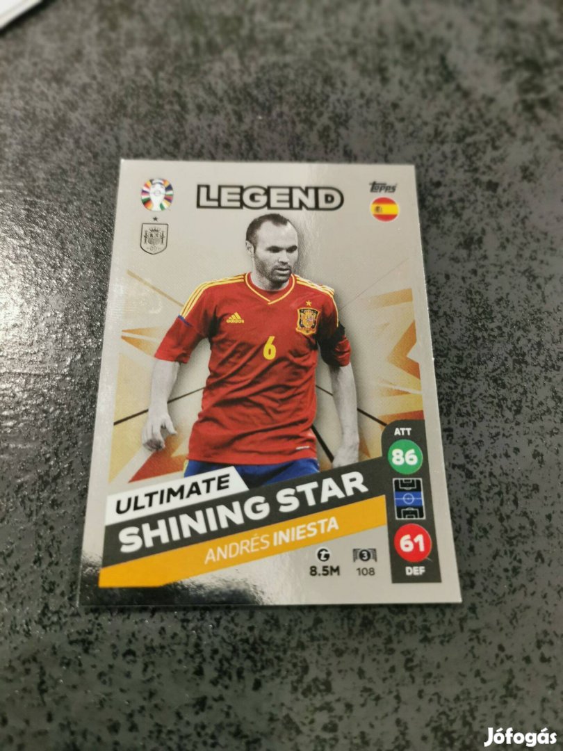 Eladó új Topps Legend kartya Iniesta, Nedved, Torres