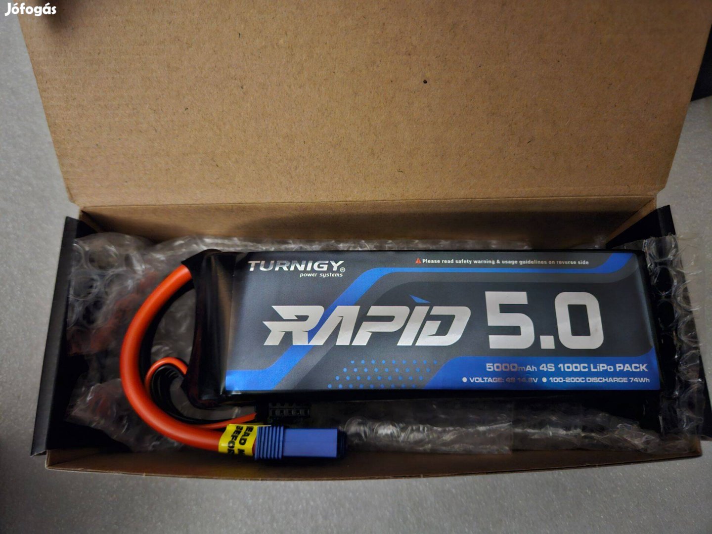 Eladó új Turnigy Rapid 4S 5000mAh 14.8V 100C Lipo Battery