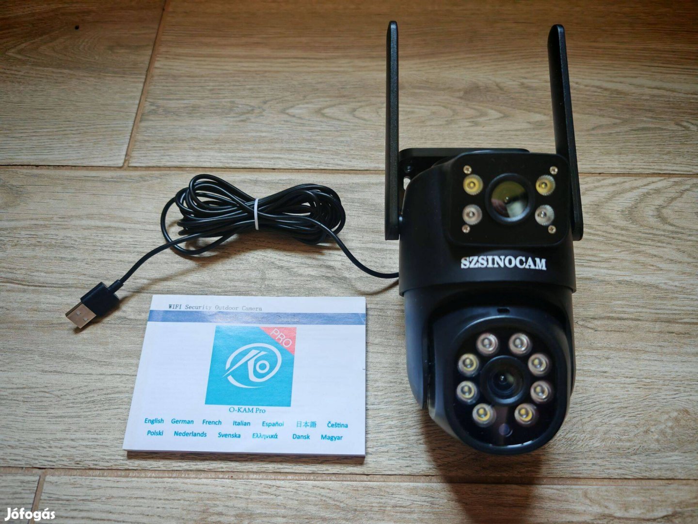 Eladó új WIFI kültéri 2 lencsés Ptz kamera 720P HD