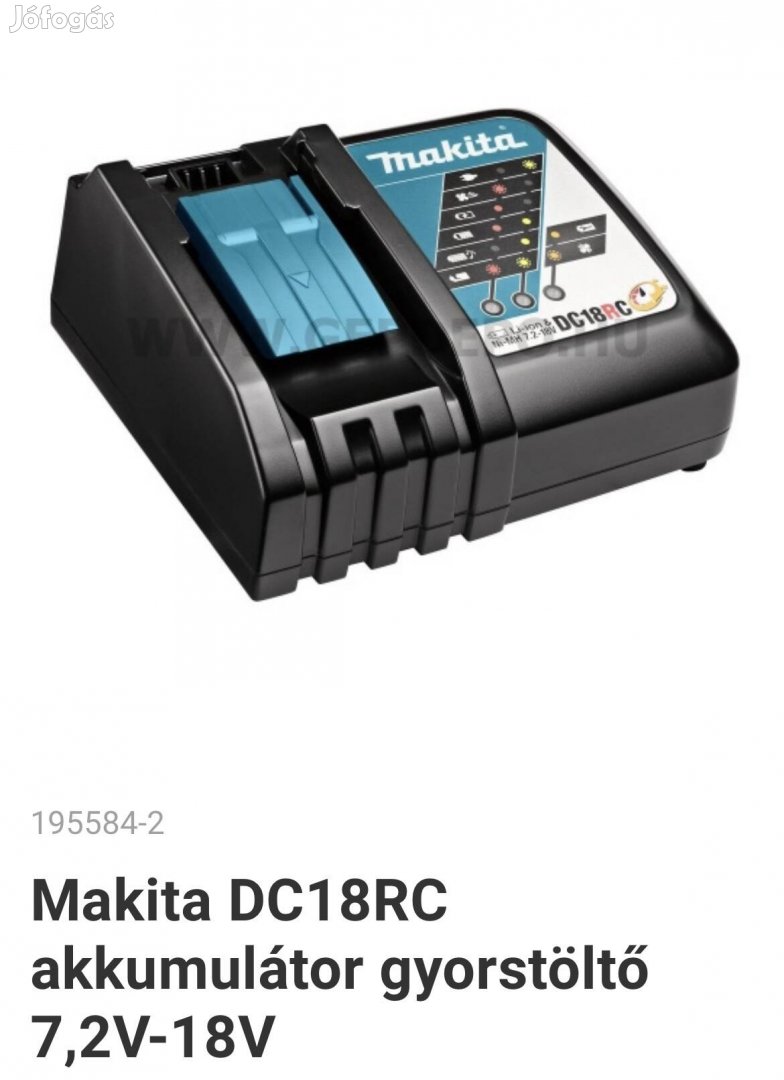 Eladó új! Makita DC18RC 630c82-2 Akkumulátortöltő