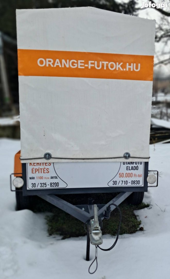 Eladó új állapotú utánfutó rendszámmal