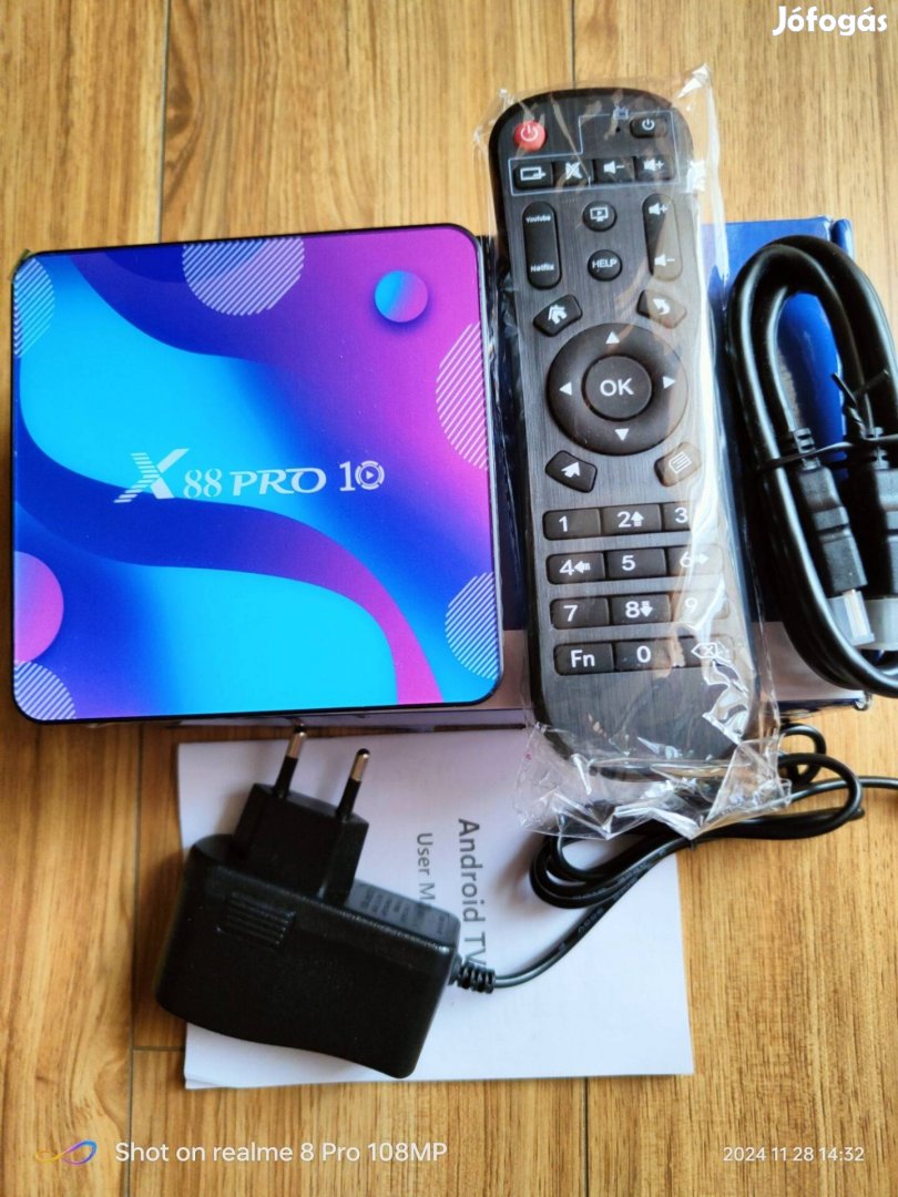 Eladó új androidos TV box tv okosító. 4/64gb 4K