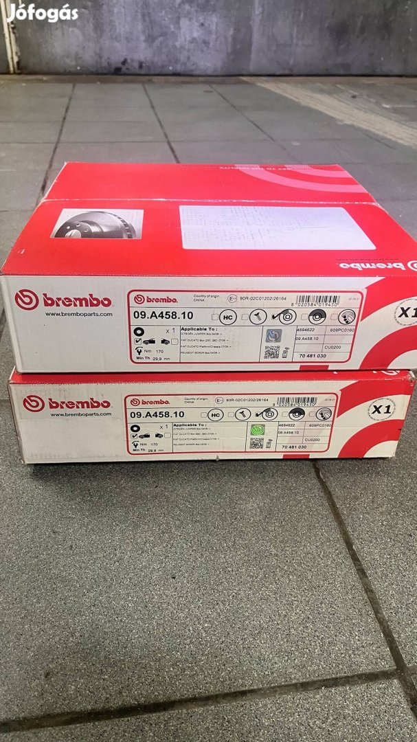 Eladó új első féktárcsa Ducato-Jumper-Boxer