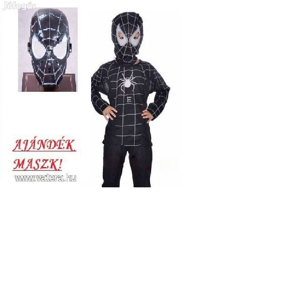 Eladó új fekete pókember pókemberes jelmez eladó. Ajándék MASZK A ruh