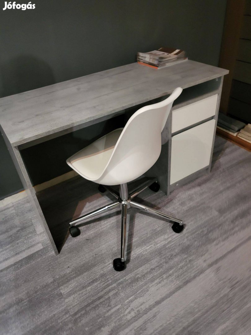 Eladó új íróasztal - Jysk Billund 53x120 fehér/szürke