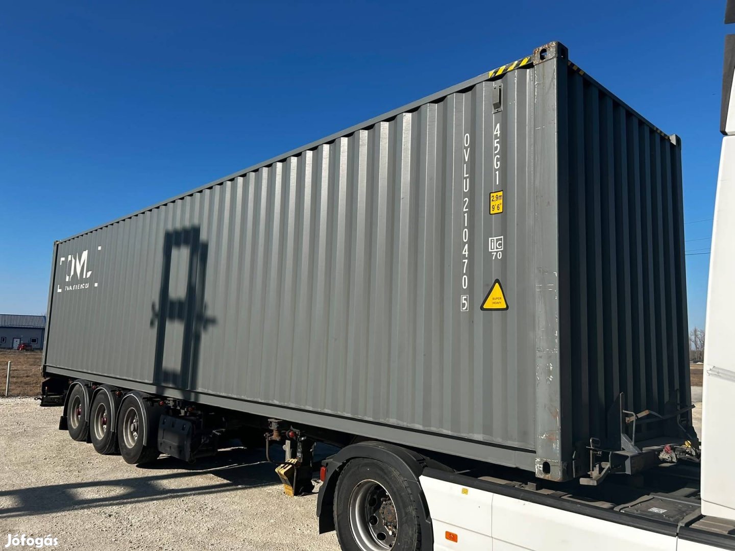 Eladó újszerű 40lábas HC (2,9m) magas konténer raktárkonténer tároló