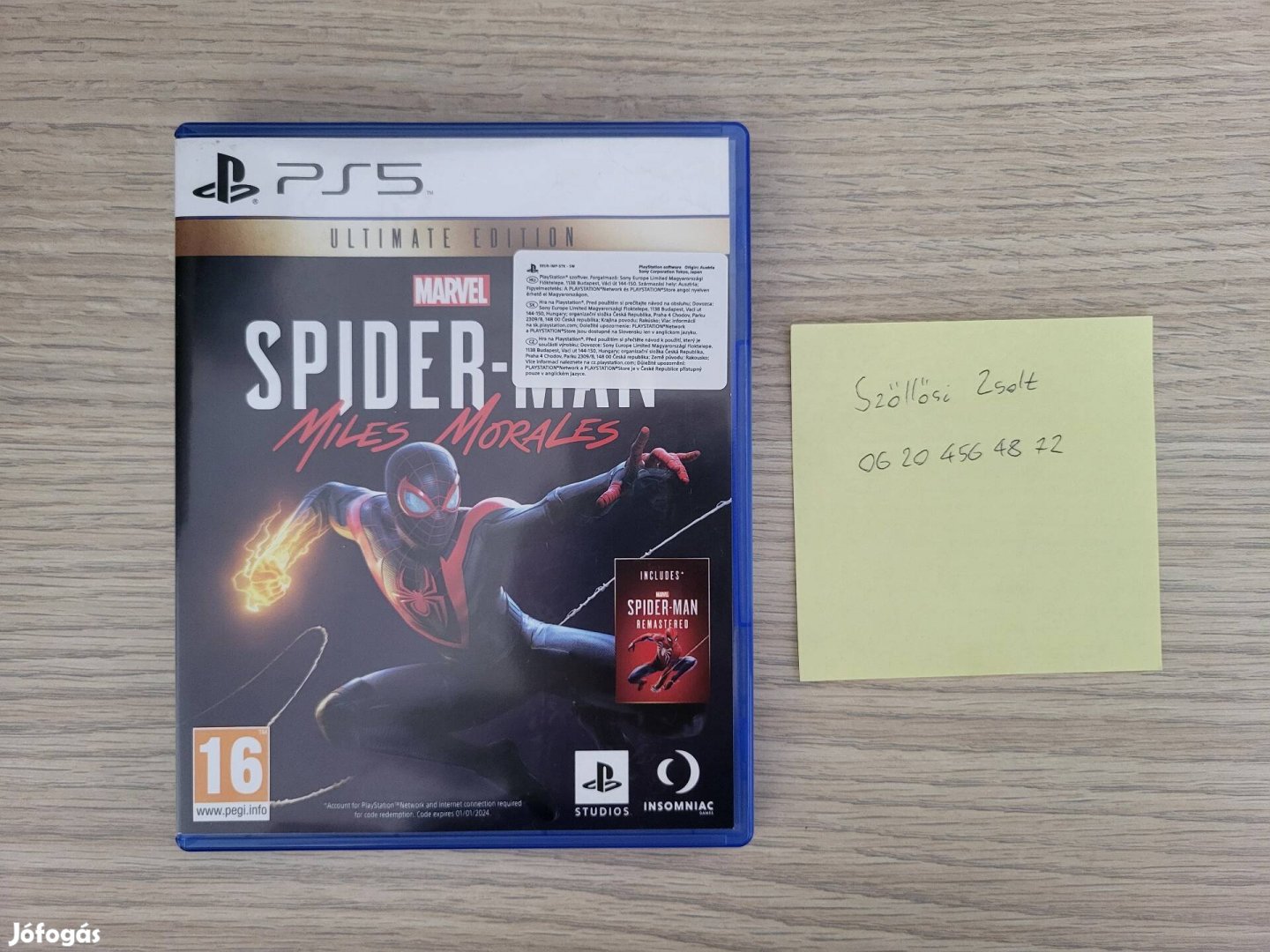 Eladó újszerű Spiderman Miles Morales PS5 játék!
