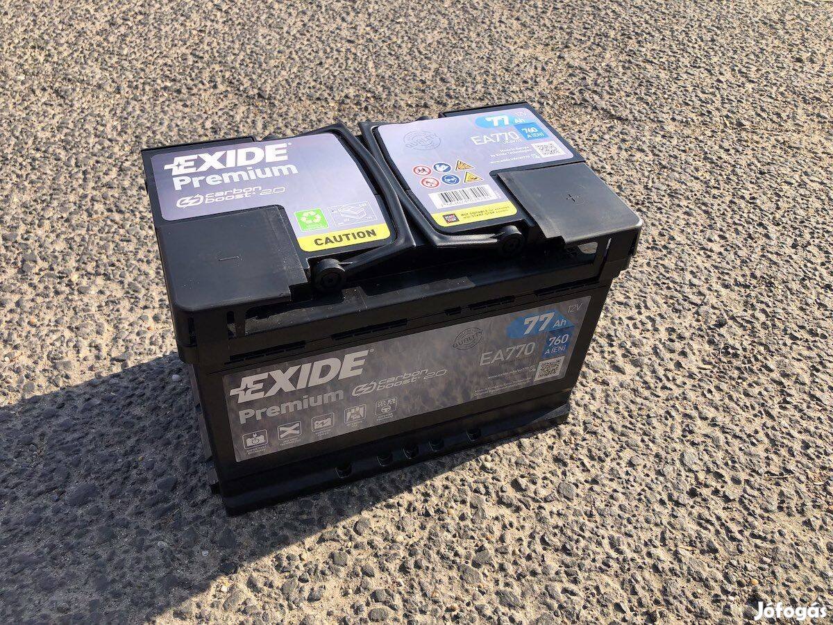 Eladó újszerű akkumulátor Exide Premium 77Ah 760A garancia