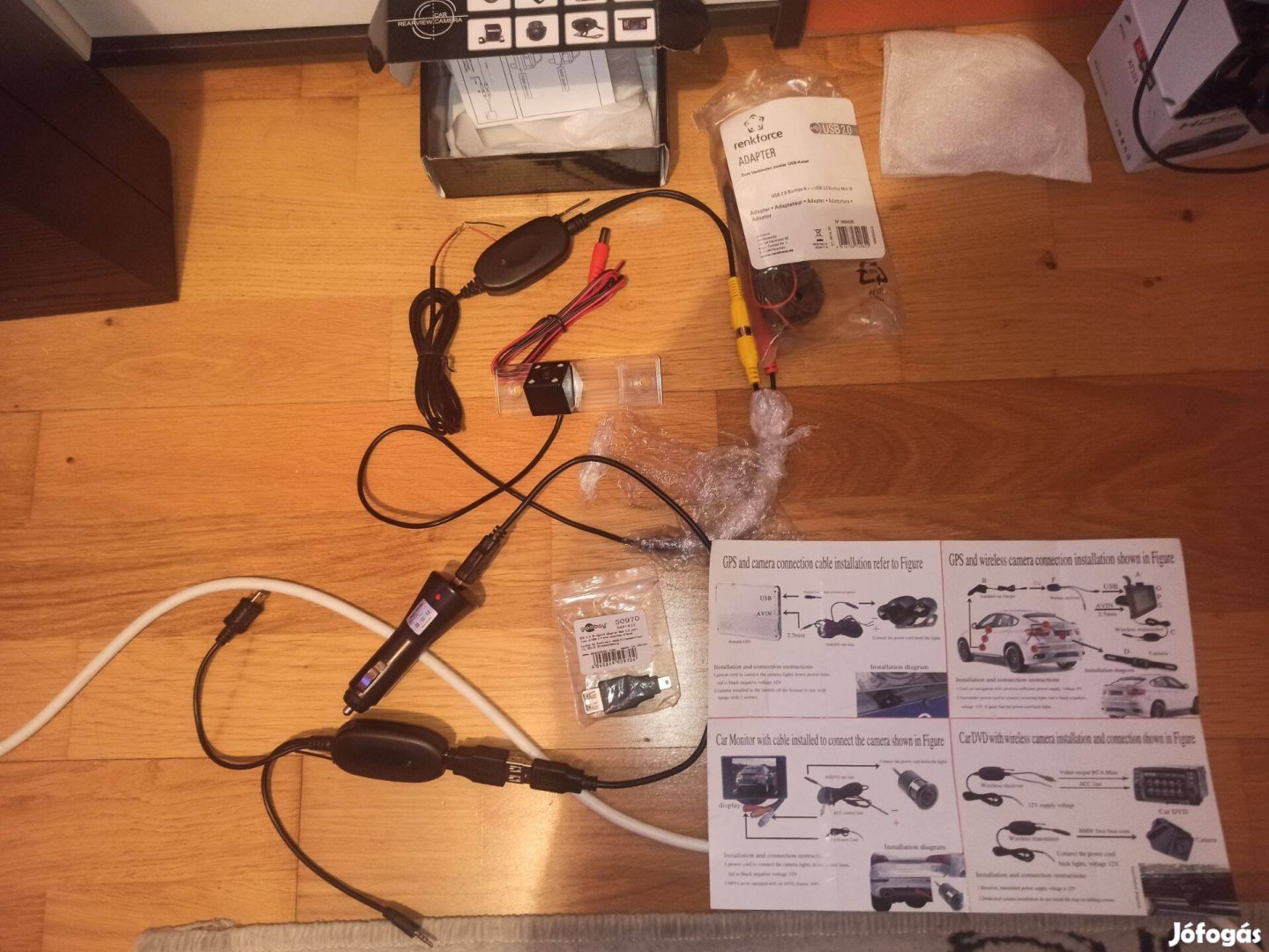 Eladó vezeték nélküli jeltovábbitó,autós monitorhoz